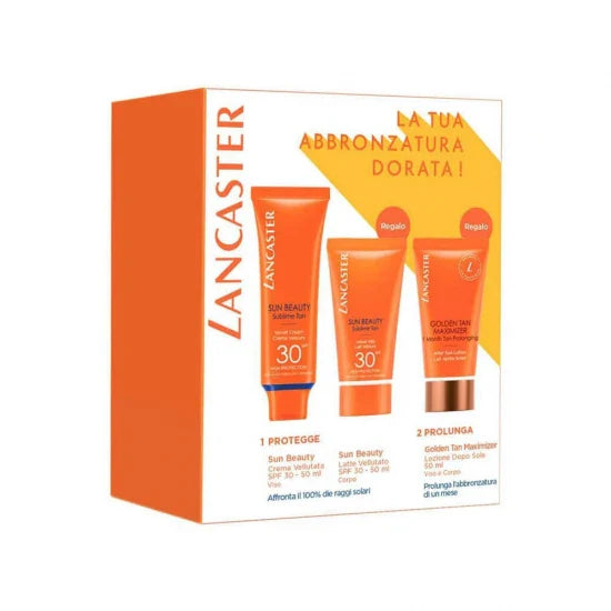 Lancaster Cofanetto Sun Beauty 50ml SPF30 Velvet Cream Viso + Golden Tan Maximizer