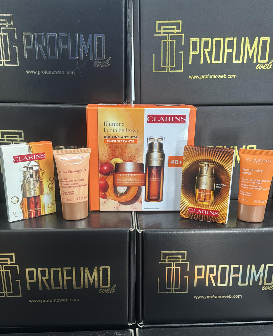 SET CLARINS EXTRA FIRMING 4+ 4PZ TESTER