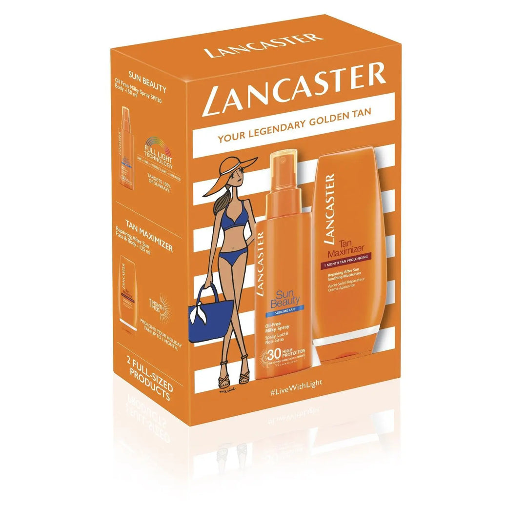 LANCASTER COFANETTO SUN BEAUTY OIL FREE MILKY SPRAY SPF30 150ML + TAN MAXIMIZER REPARING AFTER SUN 125ML