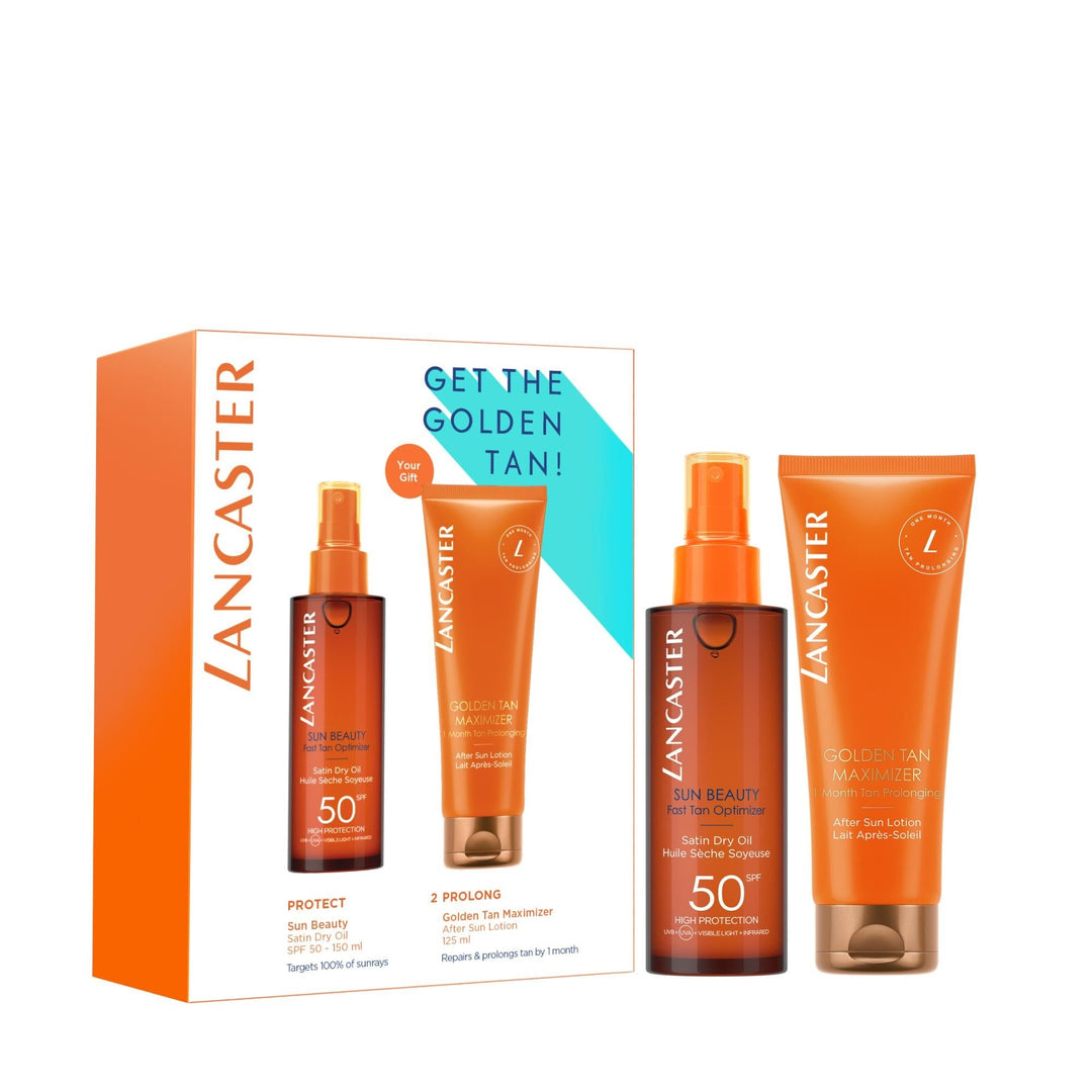 Lancaster Sun Beauty Satin Dry Oil spf50 150ml + Golden Tan Maximizer 125ml