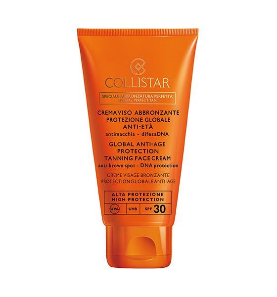 Collistar Crema Viso Abbronzante Protezione Globale Anti-Età SPF30, 50 ml - Profumo Web