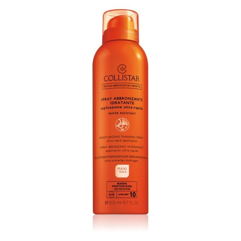 COLLISTAR SPRAY ABBRONZANTE IDRATANTE SPF10 VISO E CORPO, 200 ML - Profumo Web