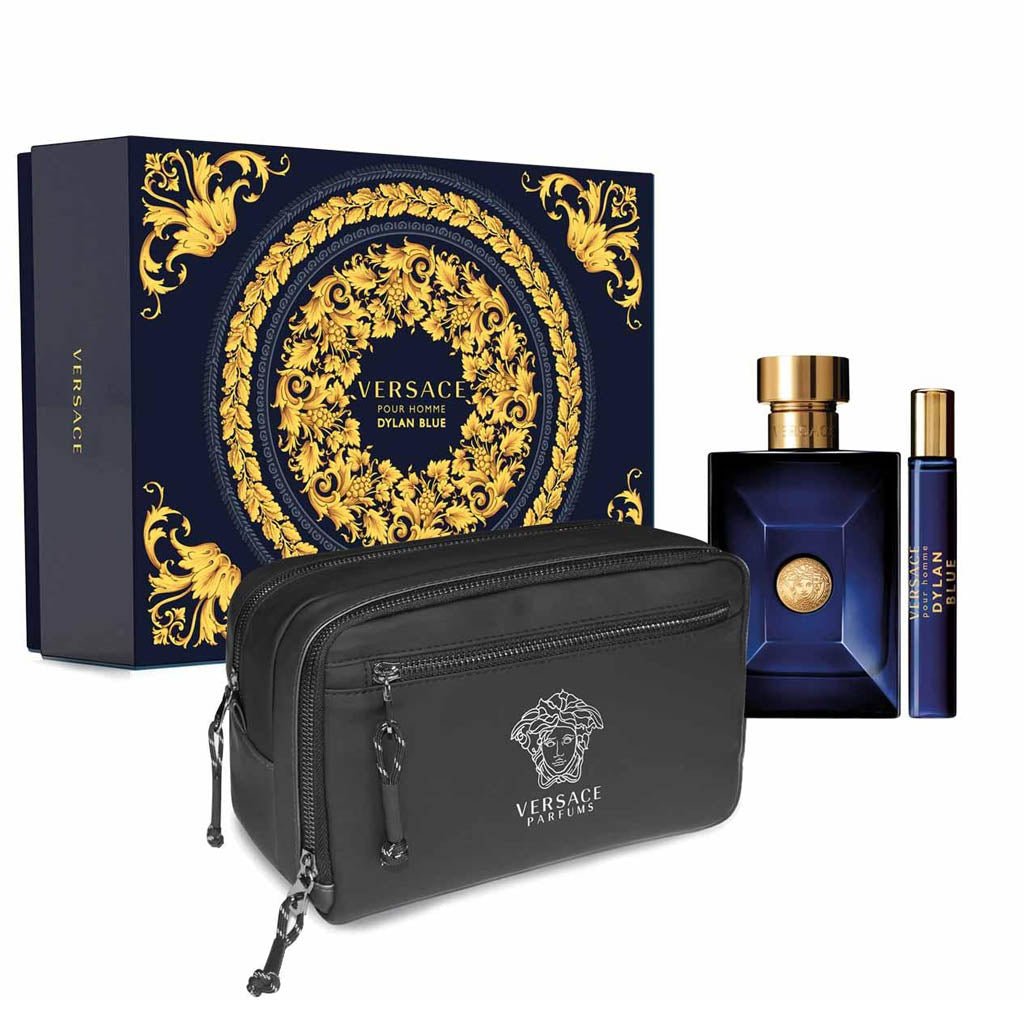 Confezione Versace Dylan Blue Set 3 PCs 100ML EDT+ Mini 10Ml + Bag - Profumo Web